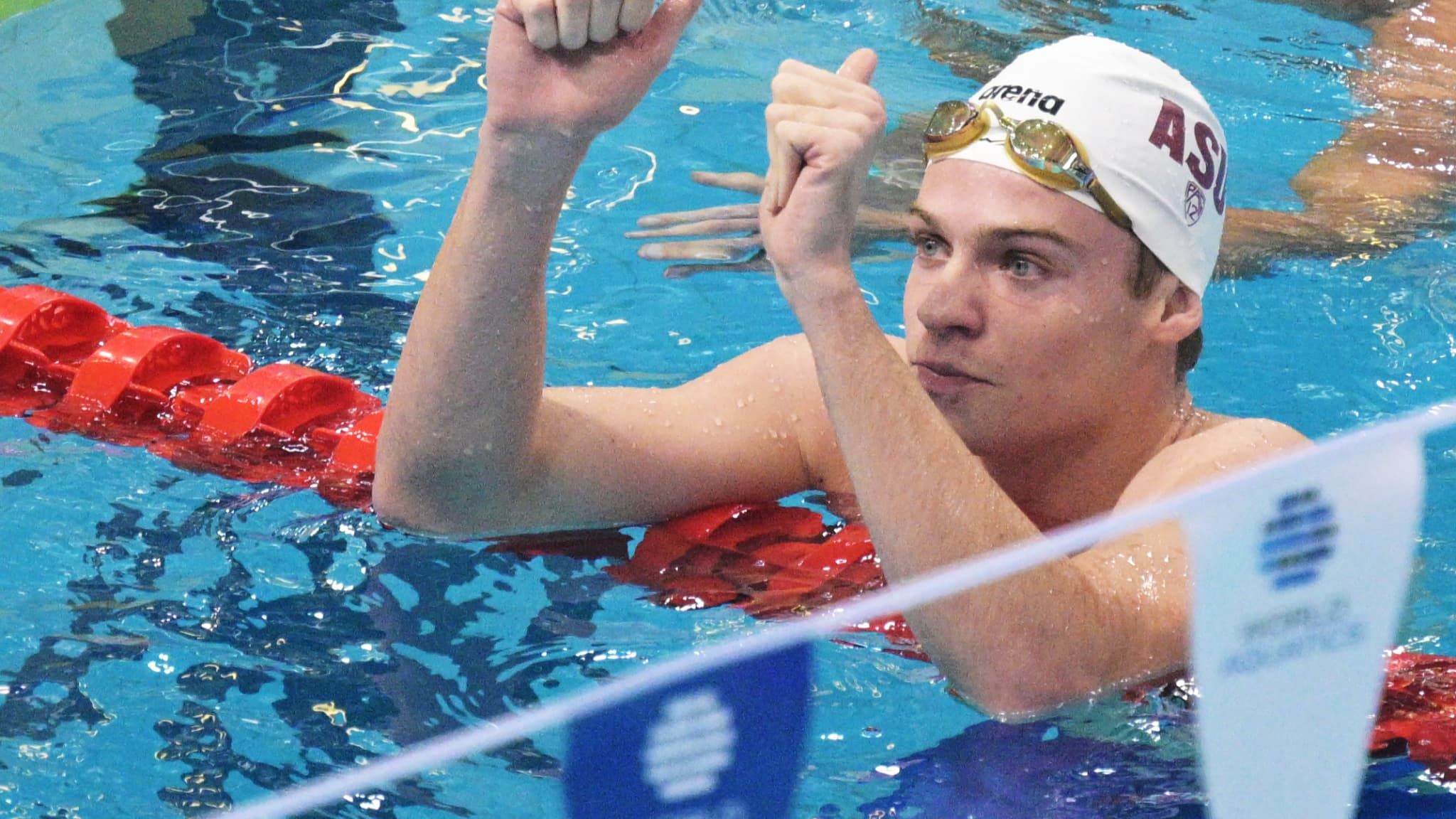 La natation française doit faire face à l'exil aux États-Unis de certains de ses nageurs, comme Léon Marchand. La natation française doit faire face à l'exil aux États-Unis de certains de ses nageurs, comme Léon Marchand.