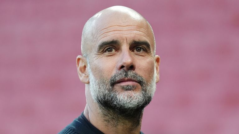 Le directeur de Manchester City, Pep Guardiola, après le match de Premier League à Old Trafford, Manchester. Date d'image: dimanche 6 avril 2025.