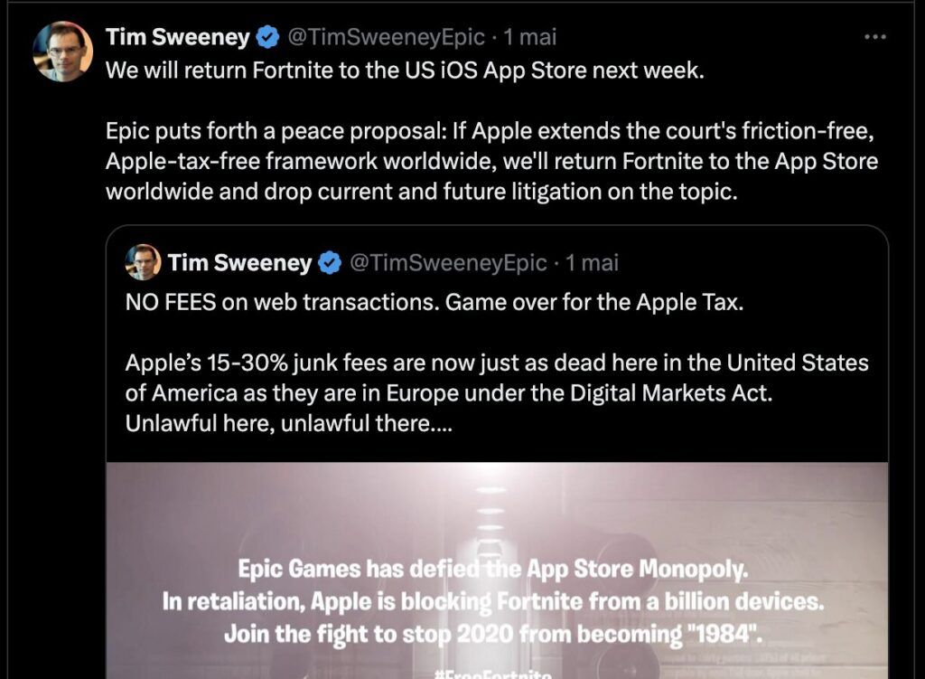 Tweets Tim Sweeney. Tweets Tim Sweeney.