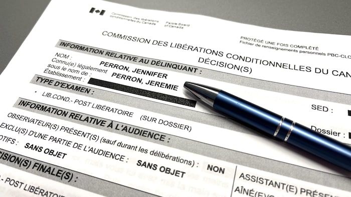 Un document de la Commission des libérations conditionnels du Canada.