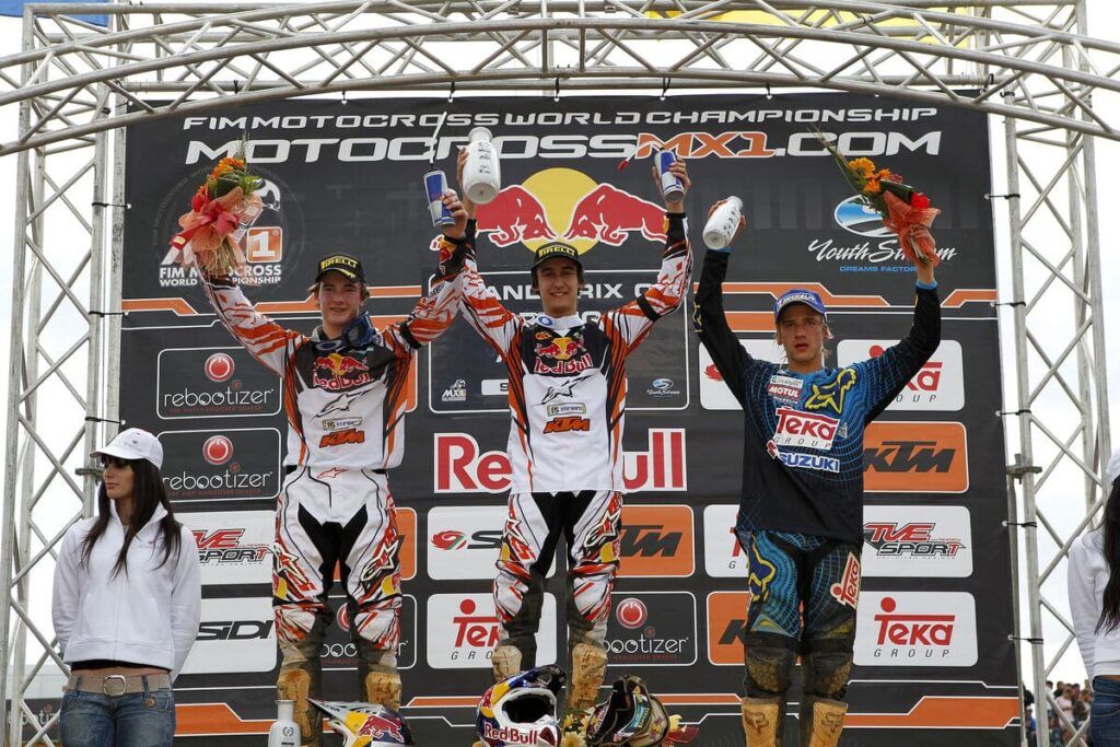 Marvin Musquin vainqueur devant Jeffrey Herlings et Ken Roczen? C'était à Agueda, en 2010. © KTM