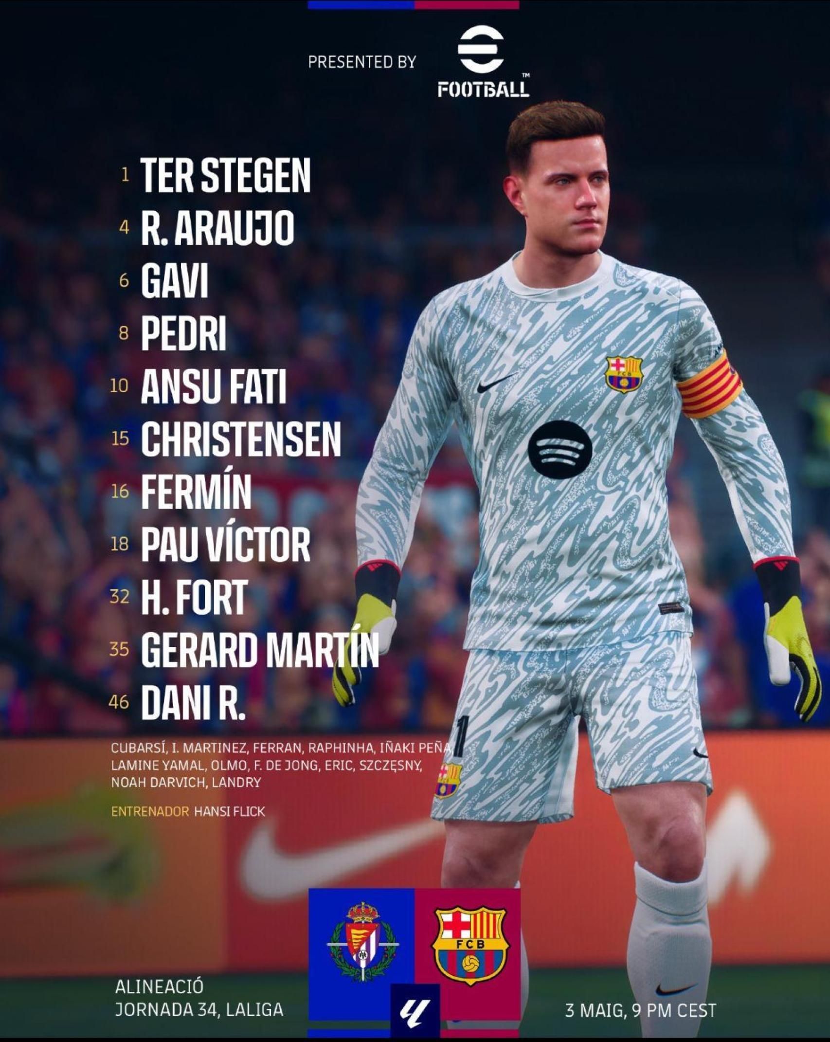 Les onze de la Valladolid-Barça