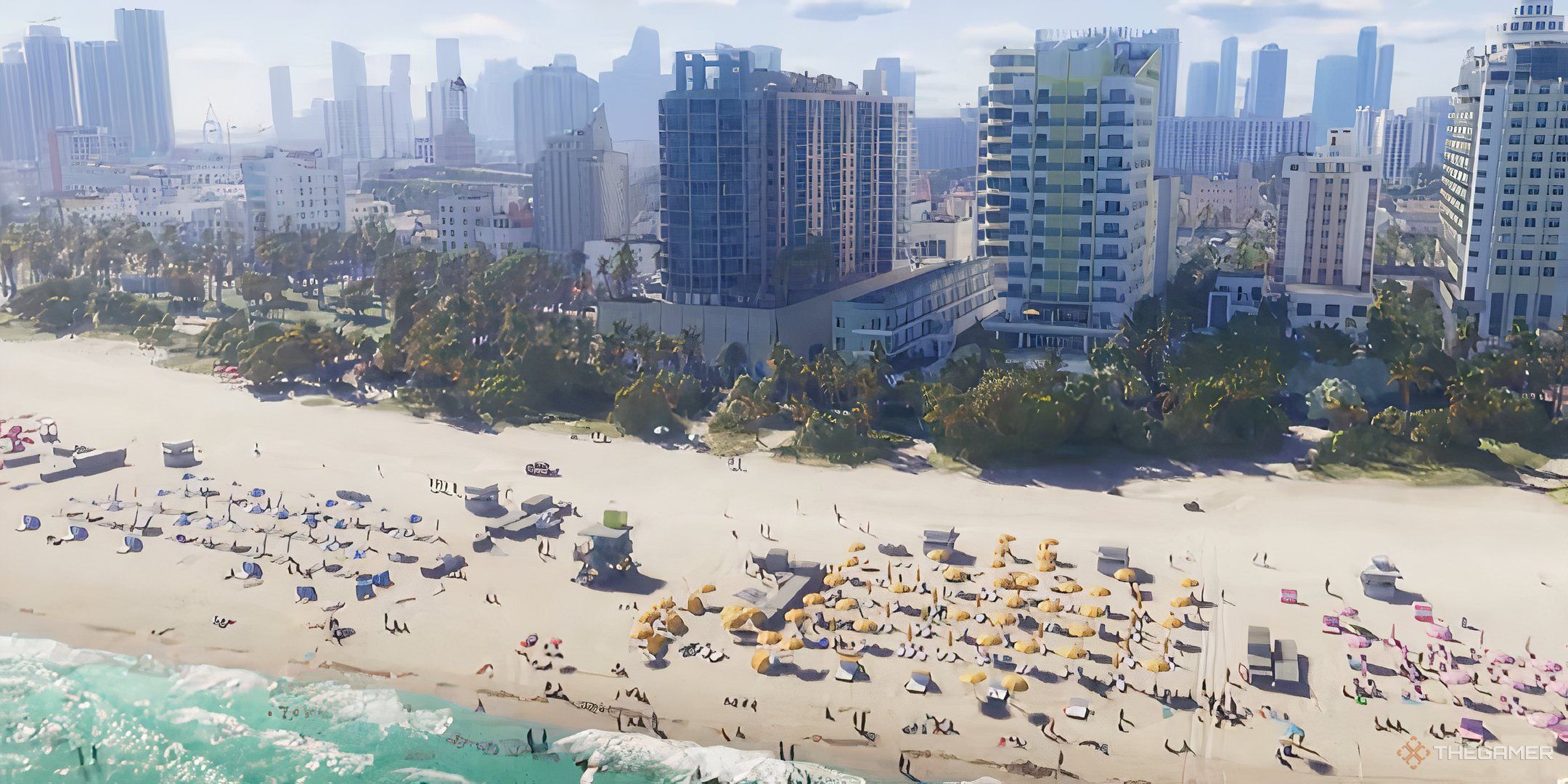 Une vue à l'oiseau de Vice City dans la bande-annonce de GTA 6.