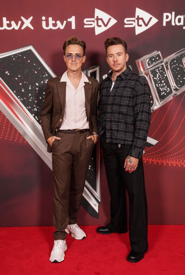 Tom Fletcher et Danny Jones lors du lancement de la presse de Voice UK.