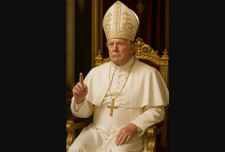 L'image, sans aucun doute générée par l'IA, dévoilée par Donald Trump sur son réseau social le vendredi 2 mai.