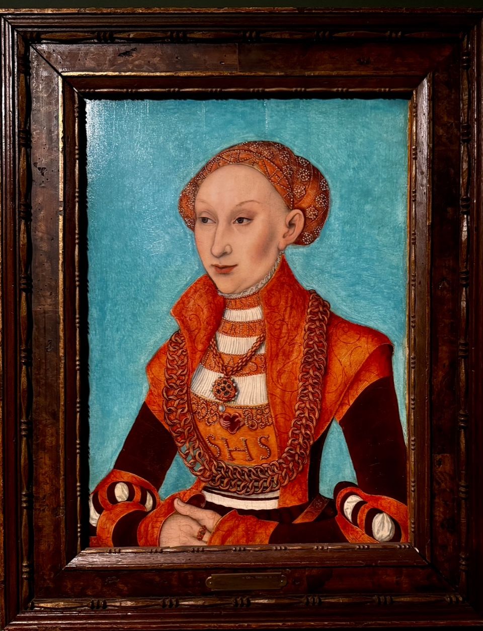 Portrait de Cleves Sibylle Huile sur le bois de 1535 Lucas Cranach l'ancien