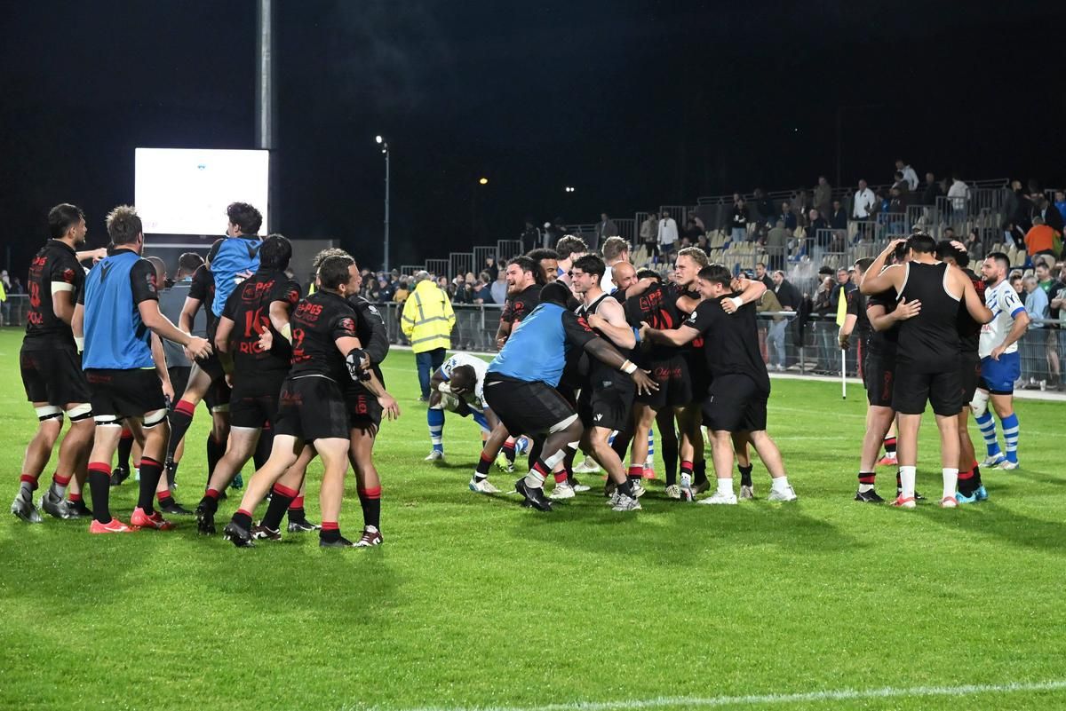 La délivrance des Rouennais au coup de sifflet final.