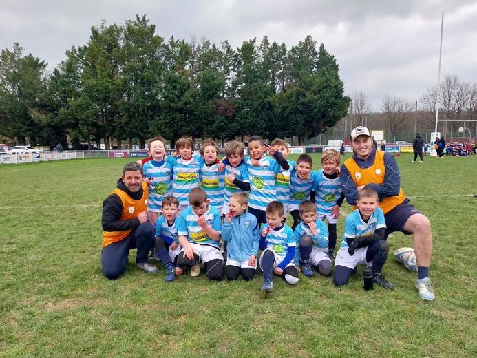 Nicolas Coste (à gauche) avec le U8 des Avion Castres. / Dr