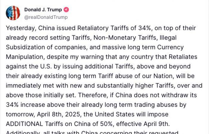 War commerciale | Trump «n’envisage pas» la rupture des tâches de douane -.