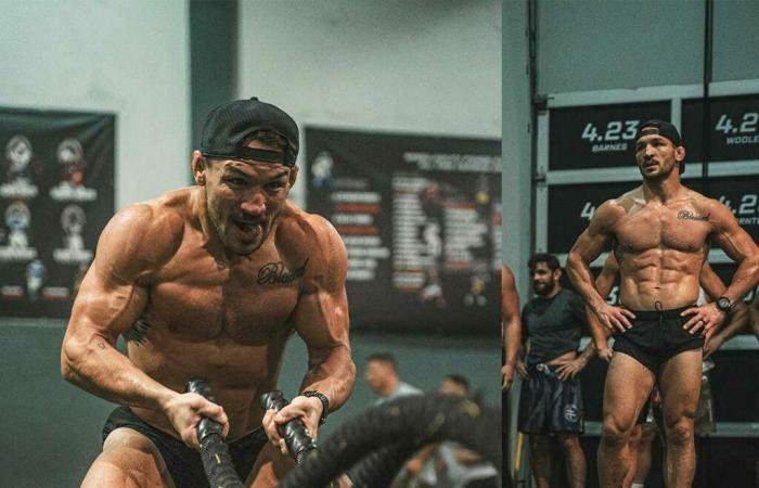 Le physique monstrueux de Michael Chandler avant son combat contre Paddy Pimbett -.