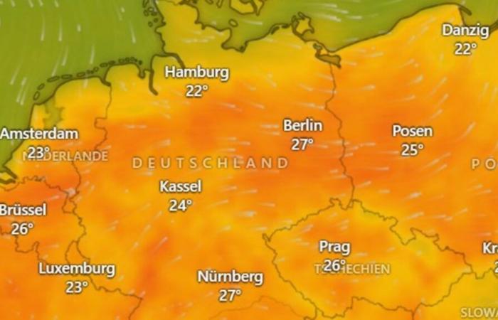 Les cartes en direct montrent les conditions météorologiques -.
