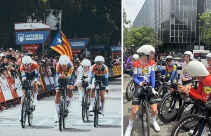 Vélo. La Vuelta Femmenina – Le Lidl -Trek remporte la 1ère étape… Ellen Van Dijk en rouge -.