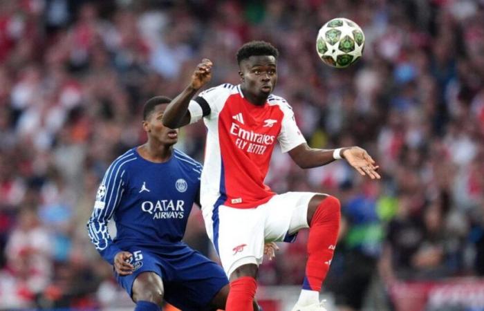 Saka totalement étonné par les Parisiens -.
