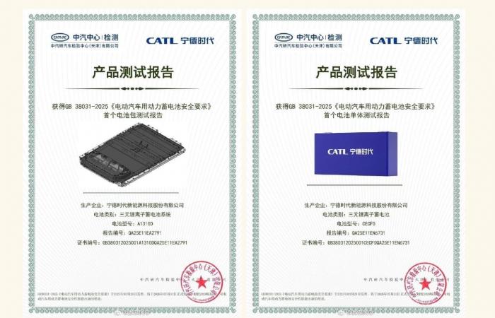 Catl présente une batterie qui ne prend pas le feu et qui n’explose pas -.