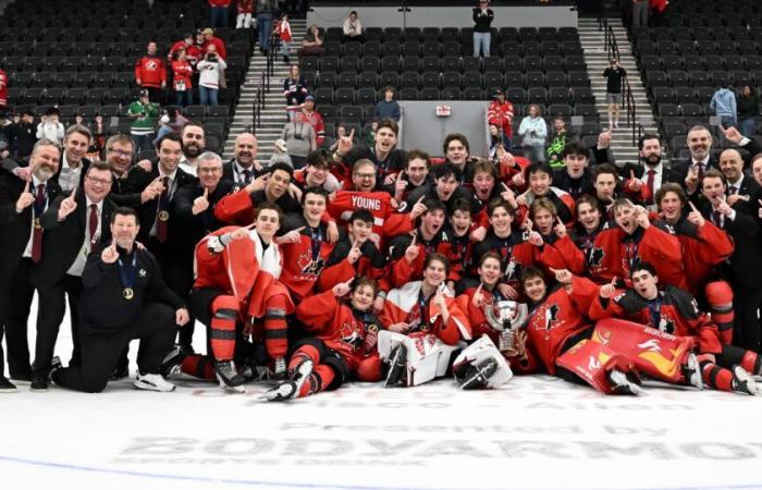 Le Canada a remporté les honneurs du championnat du monde sous 18 2025 de l’IIHF -.