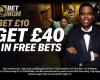 Je parie que 10 £ obtiennent 40 £ en paris gratuits sur Betmgm -.